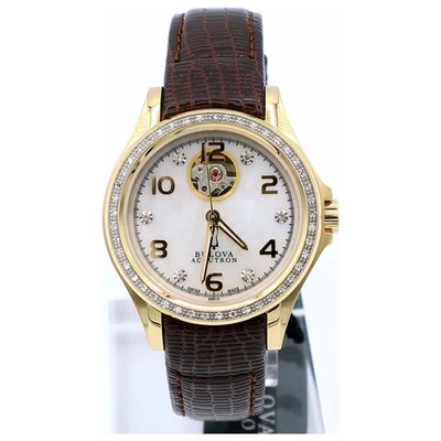 Bulova Accutron Kirkwood Automatic White Mother-of-Pearl Women's Watch BRAND NEW