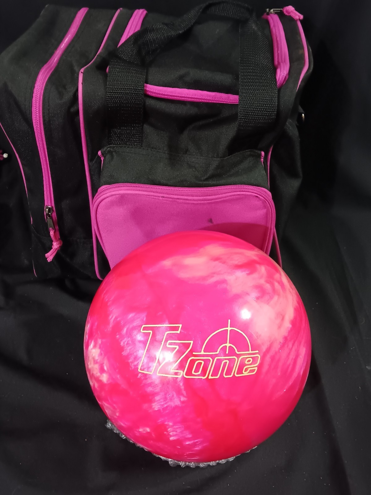 Brunswick T Zone Bowling Ball 10lb USBC Pink Marble New Not Drilled W/BSI Bag