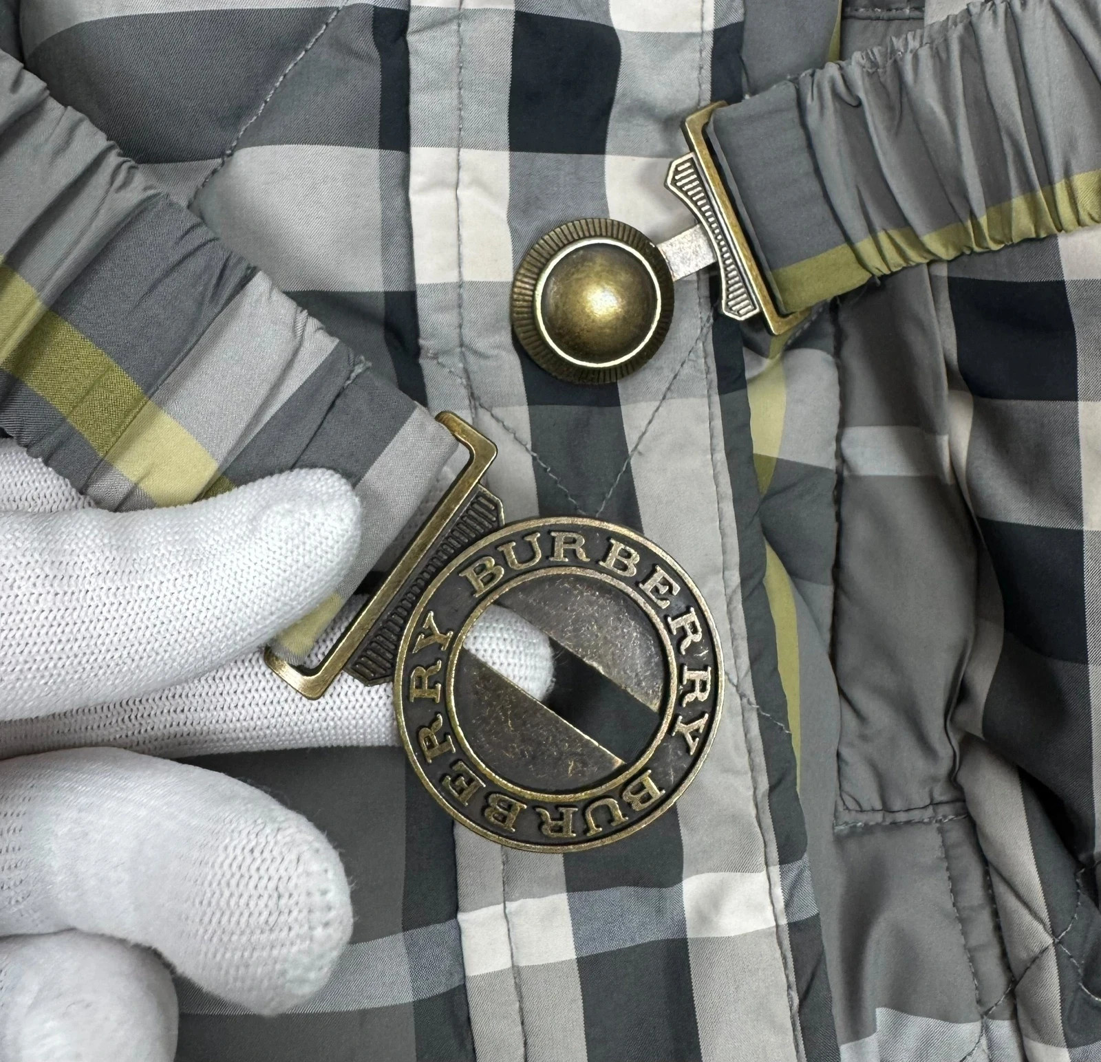 Burberry Down Puffer Jacket Checkered Hooded size… - image 14