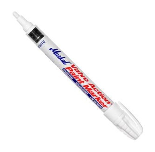 96820 Markal, Valve Action White Paint Marker, Pack of (1)