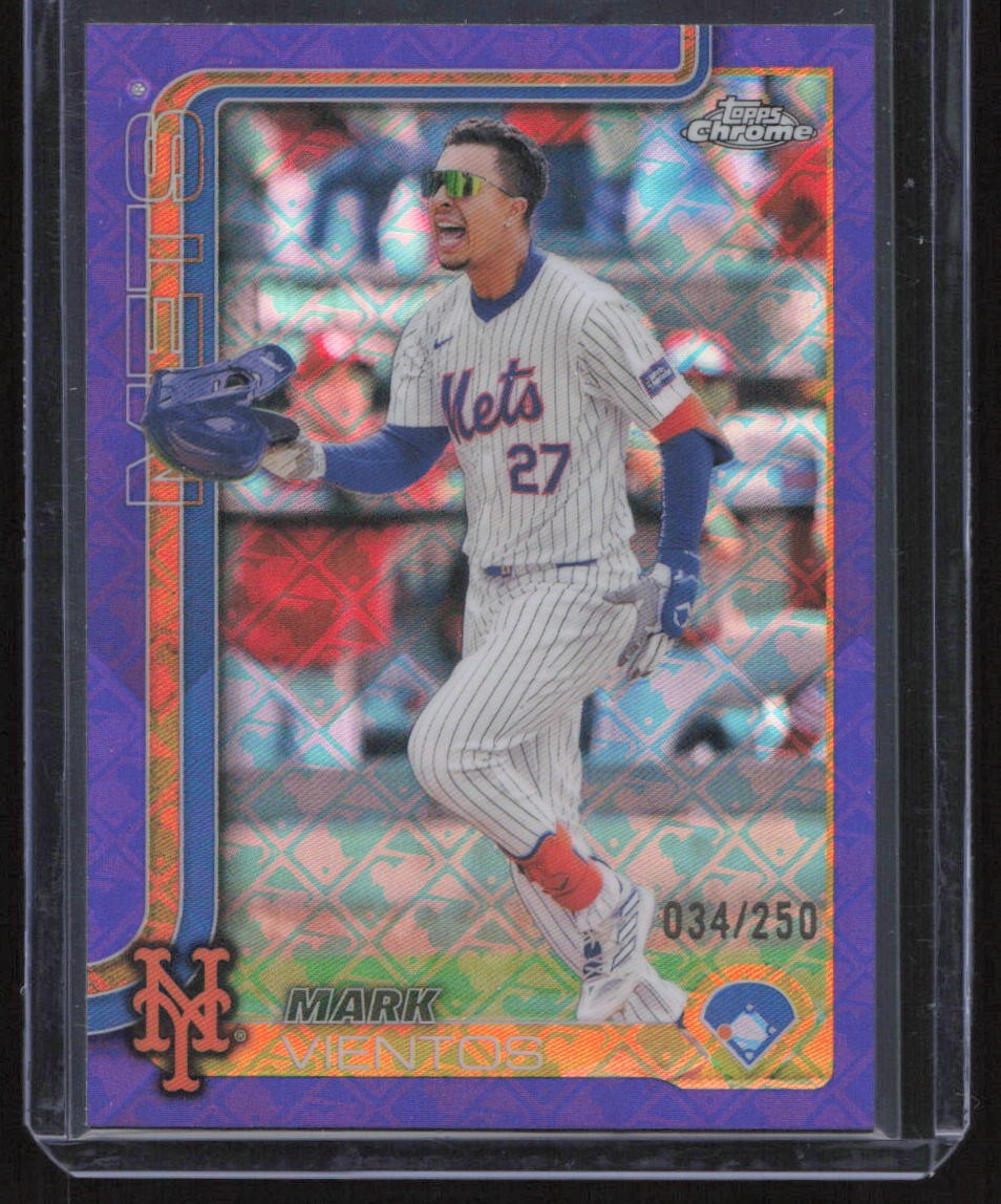 2025 Topps Chrome Logofractor Edition #129 Mark Vientos Purple Refractors #/250