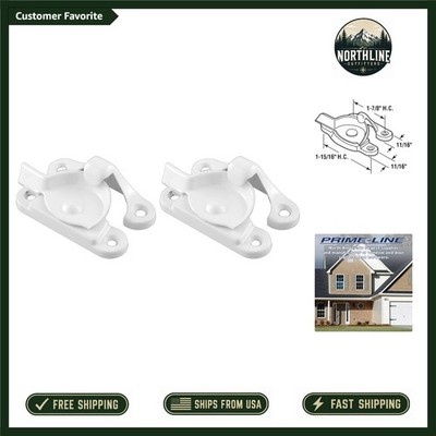 F 2620 Non-Keyed Sash Lock -  Diecast Zinc & Cam Action Hook, 2 Pack