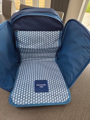 Thermomix Vorwerk TM6 Tragetasche Reisetasche blau gemustert mit Varomafach