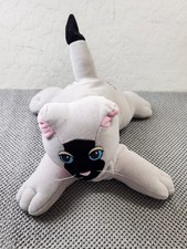 Vintage 1985 Pound Purries Pound Puppies 13 Inch Grey w/black spots Plush Cat