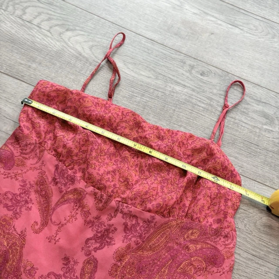 Y2K Style Silky Asymmetrical Fairy Paisley Print Top Women’s S - Image 2 of 4