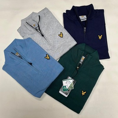 Lyle & Scott Men s 1/4 Half Zip Long Sleeve Crew Neck Jumper