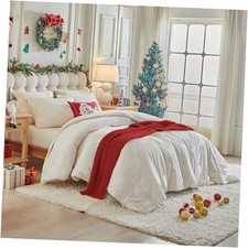 Fluffy Comforter Set - Sherpa Comforter Set Size Winter Use Queen Cream-white