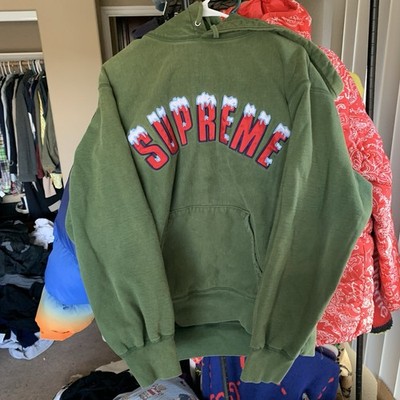 Supreme Icy Arc Faded Green Adult Medium Heavyweight Hoodie