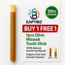 Olive Miswak Tooth Sticks–100% Natural Herbal Toothbrush Organic Oral Care