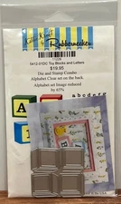 RARE HTF Kittie Kraft Rubbernecker Alphabet stamp and toy block die combo 11226