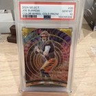 2024 Optic Joe Burrow Gold Color Wheel 08/10 Case Hit Ssp PSA 10