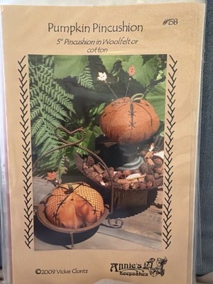 Annies Keepsakes Pumpkin Pincushion Pattern 158 Vickie Clontz NOS