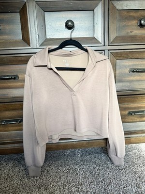 Thrive Tan Cropped Sweatshirt