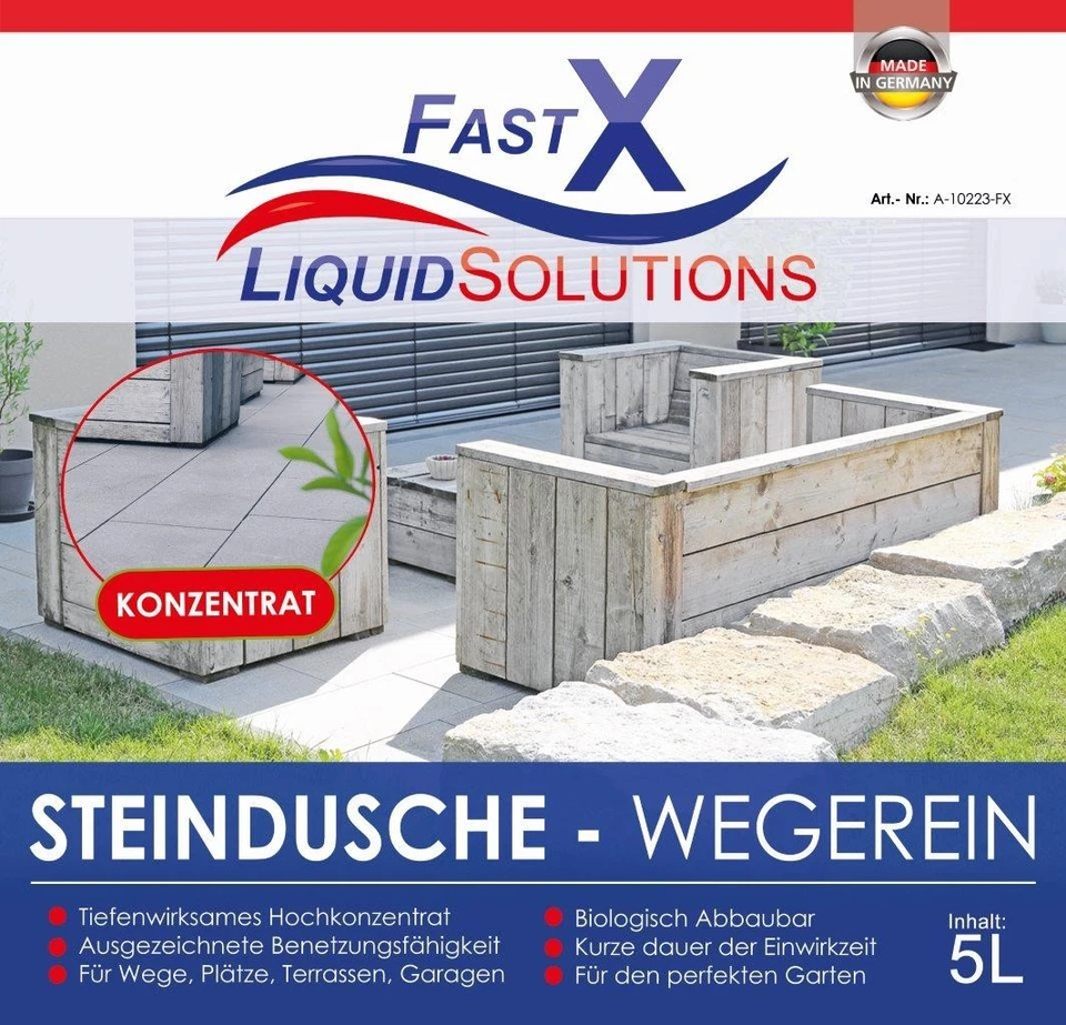 Wegerein Konztr. oh. Unkrautvernichter Roundup Fast-X Steindusche 5Liter - Bild 2 von 4