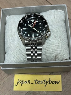 SEIKO 5 Sports SBSC001 Black GMT SKX Sports Style Men Watch New