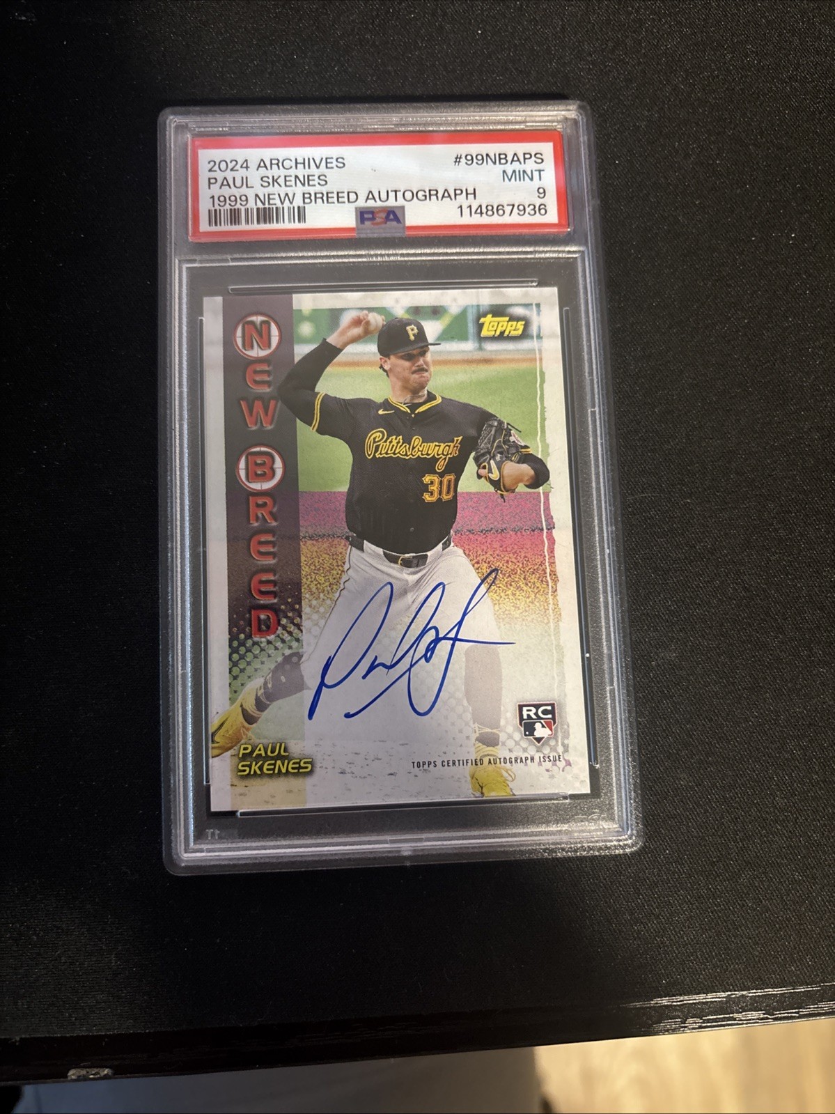 2024 Topps Archives - 1999 New Breed Autographs Paul Skenes #99NBA-PS (AU, RC)