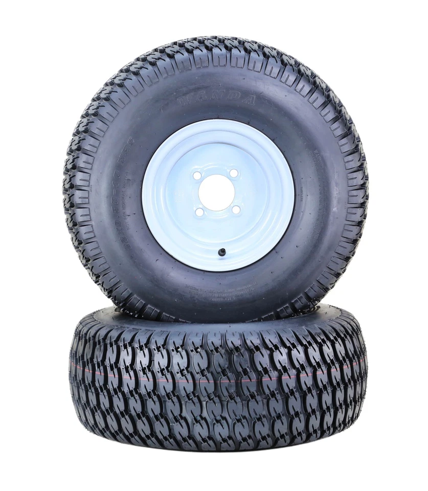 Neumático y rueda cortacésped WANDA 22X9,5-10 4 capas con rueda blanca de 4x4"-13217, JUEGO 2 Foto 2 de 3