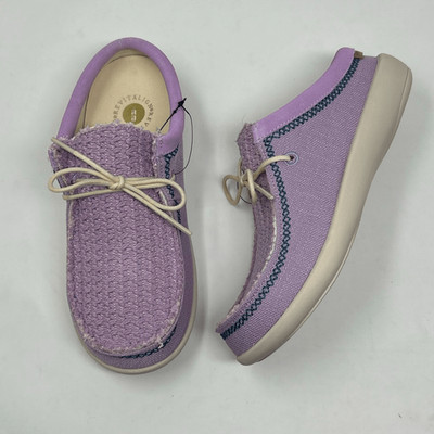 Spenco Revitalign Slide Surf Shoe Slip On Mule Sz 7 Lupine Lavender Purple