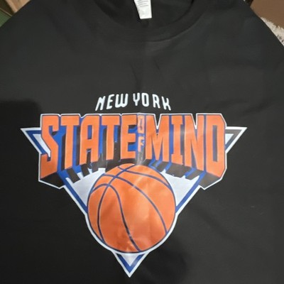 New York State of Mind Basketball Graphic Men s Black Cotton Tee 2XL