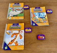 4 Leap Frog Leap Pad Cartridges Math Reading Music Preschool Leap 1 LOT