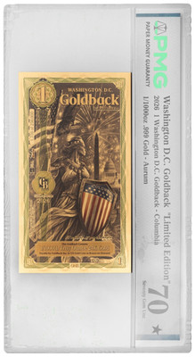 2026 Washington DC 1 Goldback Limited Edition Elite PMG 70 (Colorized)