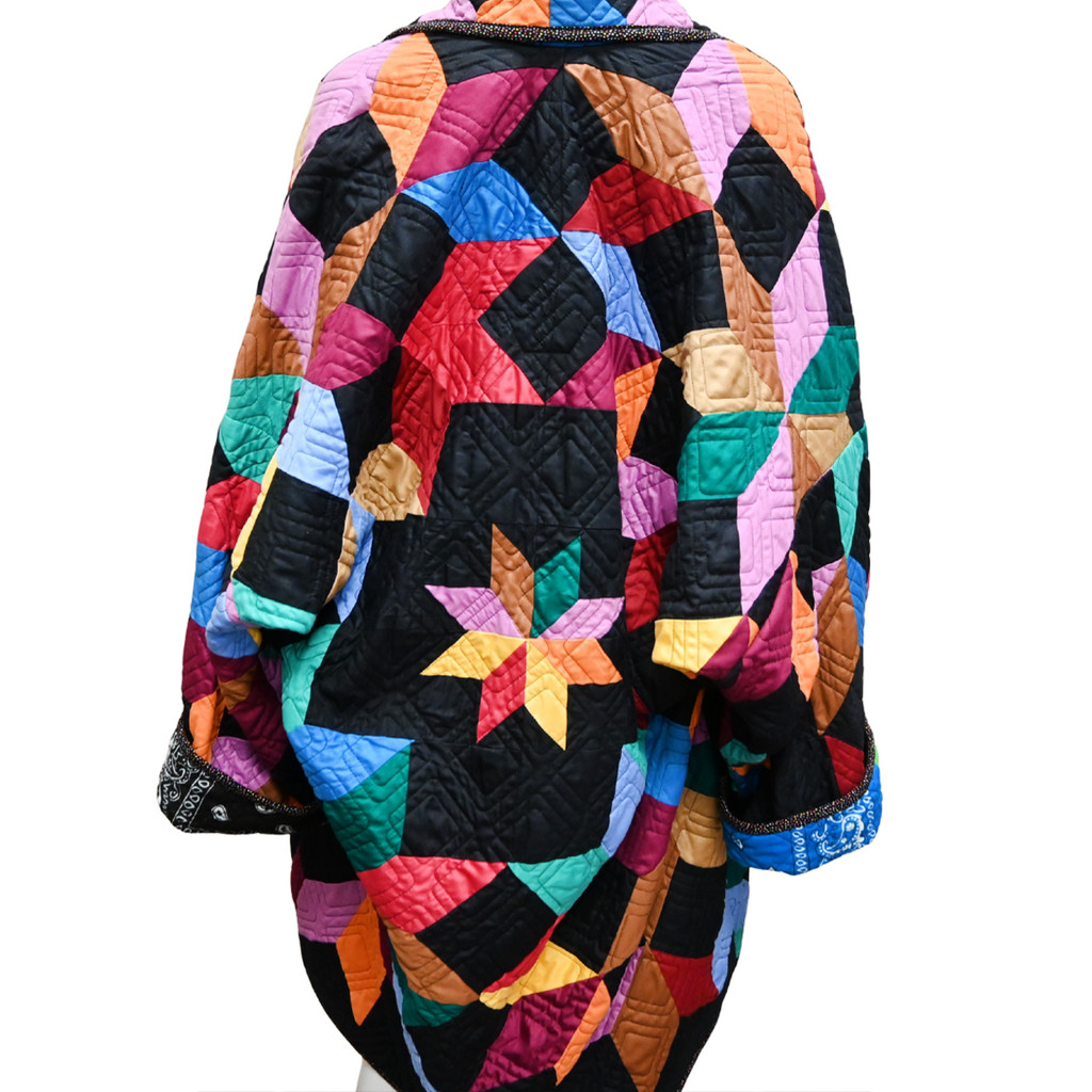 LADY LANCASTER | Multicolor Patchwork The Blankie… - image 4