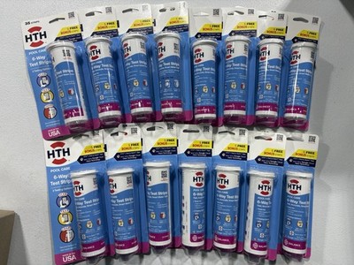 15x HTH 6-Way Pool Test Strips   35 Strips X 15 525 Total strips Sealed New