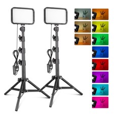 RGB Photography Video Lighting, Studio Lights with Adjustable Tripod Stand - ...