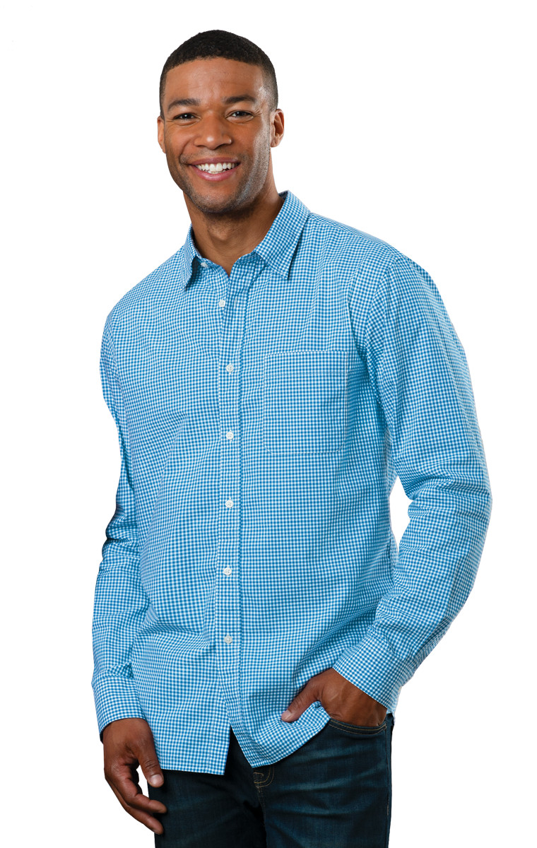 Gingham Aqua