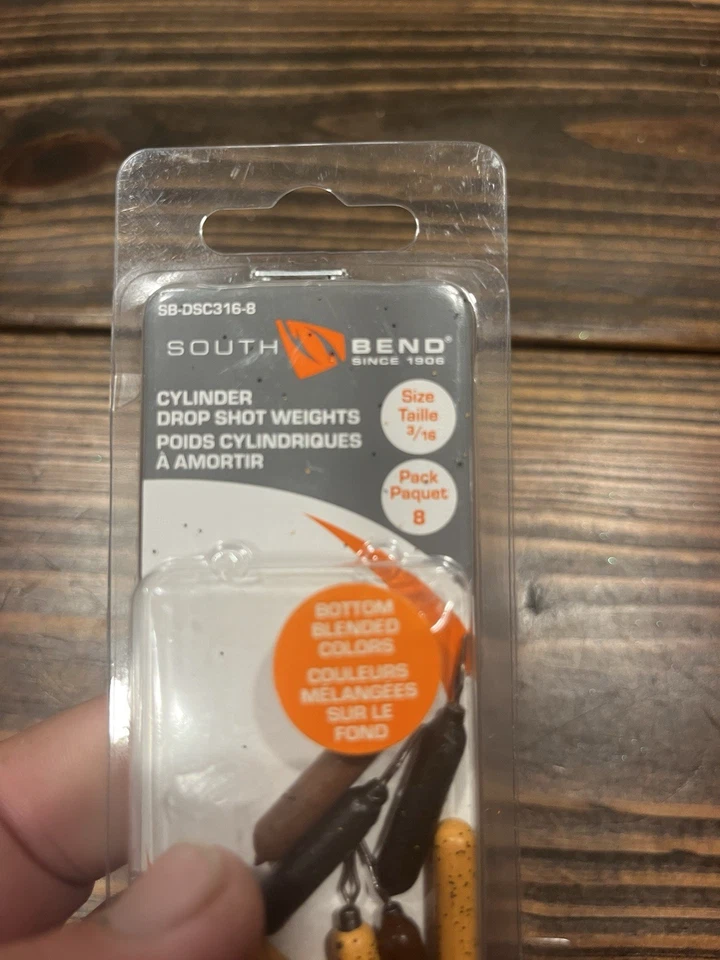 Pesas de tiro de caída de cilindro South Bend 3/16 5 paquetes 8 por paquete Foto 2 de 2