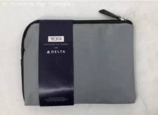 TUMI Amenity Travel Toiletry Bag Case Kit Delta First Class Gray Brand New Great