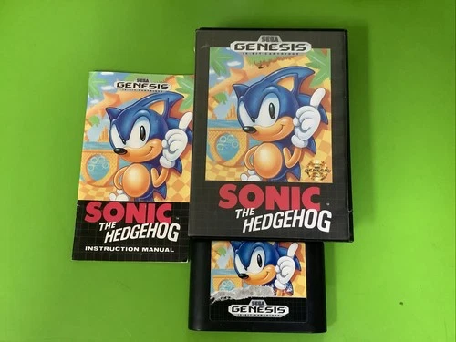 Sonic the Hedgehog (Sega Genesis, 1991) Retail Version Cib Manual Tested C