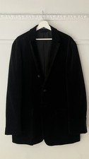 Vtg Polo Ralph Lauren Black Corduroy 3 Button Blazer Size 42L Made in Macau