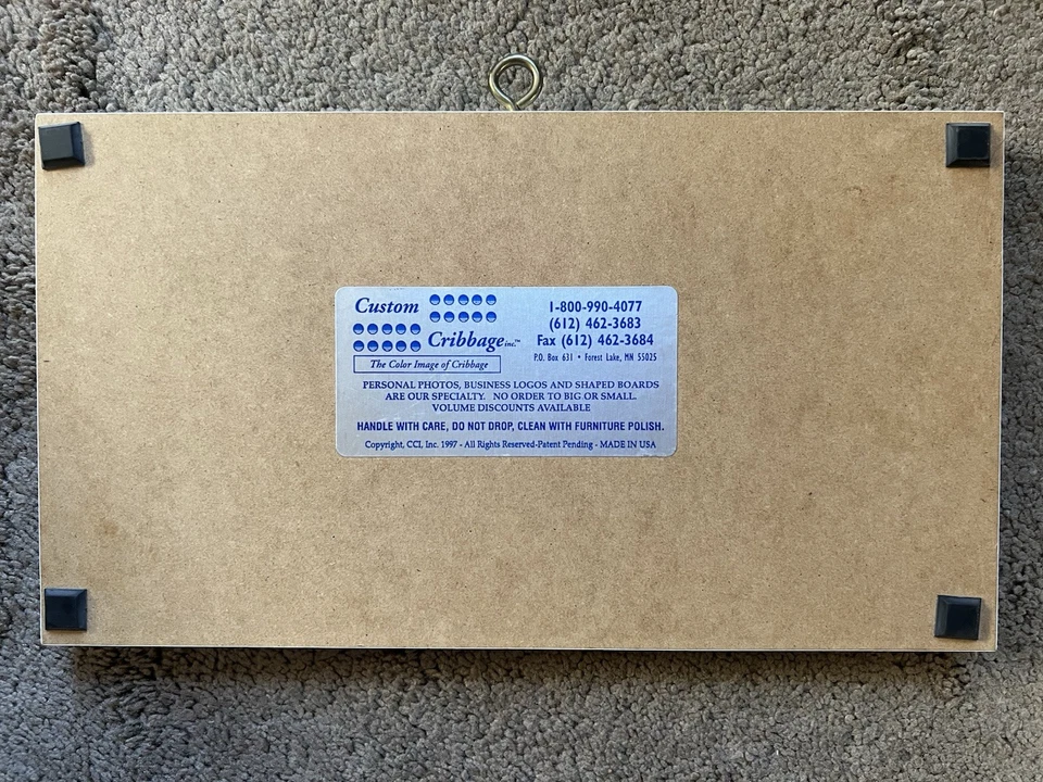 Green Bay Packers Vintage Custom Hanging NFL Football Field Cribbage Board  USED - Image 2 of 4