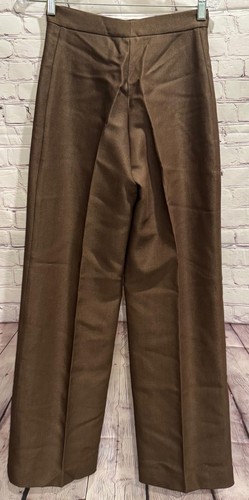 Pantalones de Colección Y2K Oscar de la Renta Cintura Alta Piernas Anchas 70% Lana 30% Seda Cremallera 4 - Imagen 2 de 15