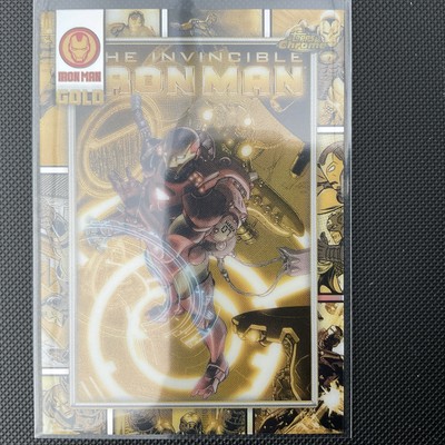 2025 Topps Chrome Marvel IM-8 The Invincible Iron Man #1 Iron Man Gold Insert
