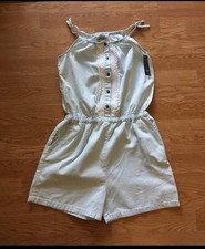 NWT Girl s Lucky Brand Blue Girls Light Weight Romper XL 50