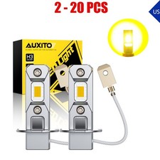 H3 Led Fog Light Bulb Highlow Beam Super Bright Golden Yellow Auxito 2-20pcs Gf