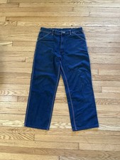 Vintage Roebucks & Co. Weartuff by Sears Denim Carpenter Pants 34x28 USA Made