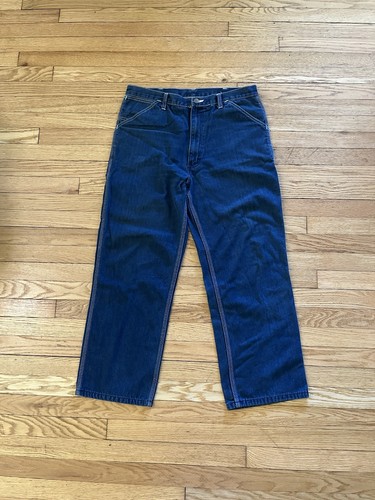 Sears Roebuck, Vintage Roebucks & Co. Weartuff by Sears Denim Carpenter Pants 34x28 USA Made
