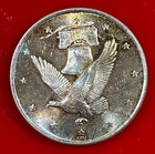 🔥Toned🔥- Vintage California Crown Mint Flying Eagle Liberty Bell Silver Round