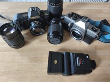 Vintage Camera And Lenses Bundle Canin T70 Praktica SIGMA