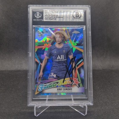2021-22 Topps Chrome Sapphire - Xavi Simons Autograph Auto Signed BAS Authentic