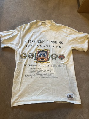 NWT Vintage 1991 Pittsburgh Penguins Stanley Cup Champions Nutmeg Mills T-Shirt