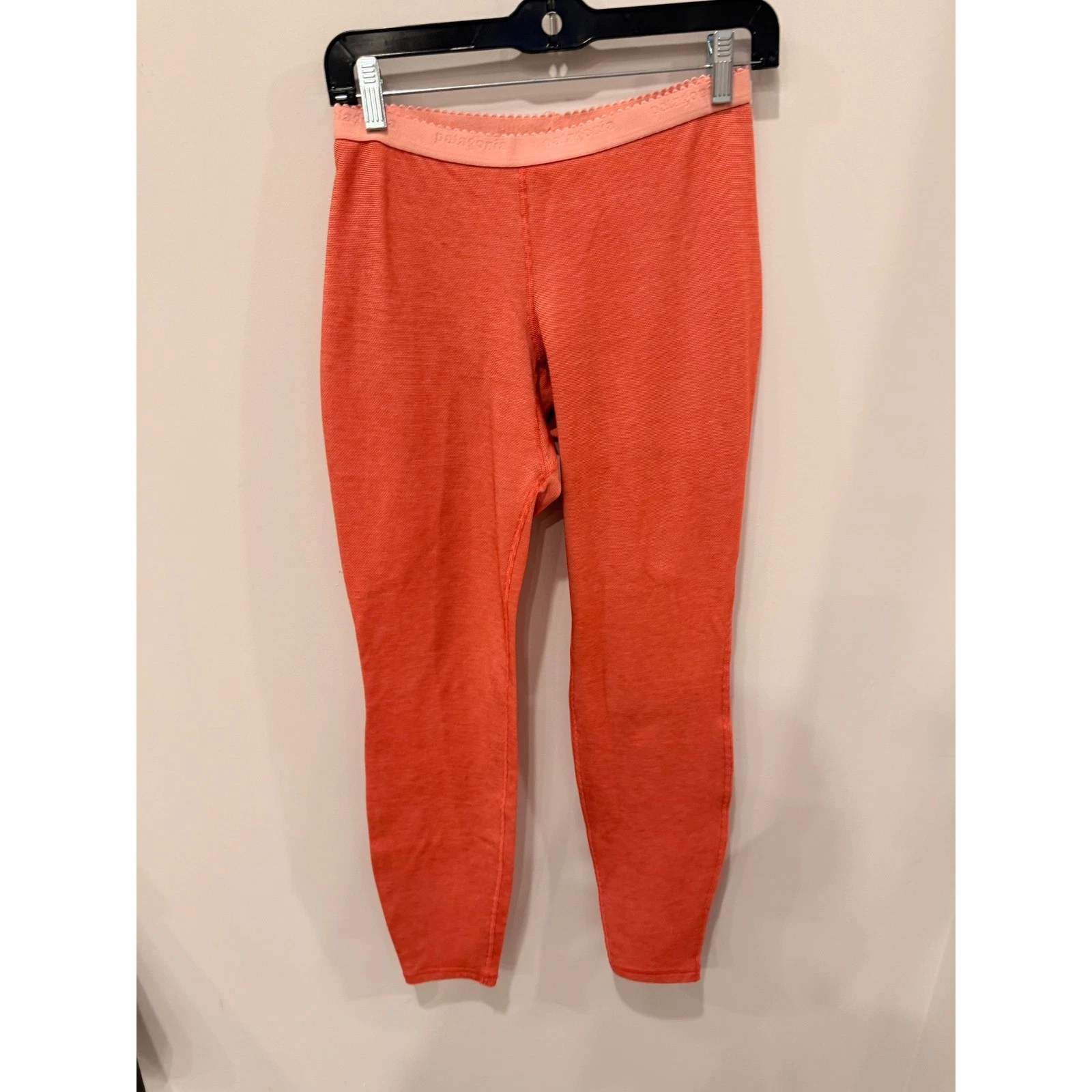 Patagonia Capilene Baselayer Leggings Womens S Coral Orange Thermal