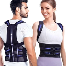 Posture Corrector for Women and Men Upgraded Full Back Brace Support Belt Small