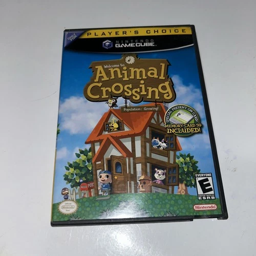 Animal Crossing (Nintendo Gamecube, 2002) CIB w Manual OEM Memory Card GOOD DISC
