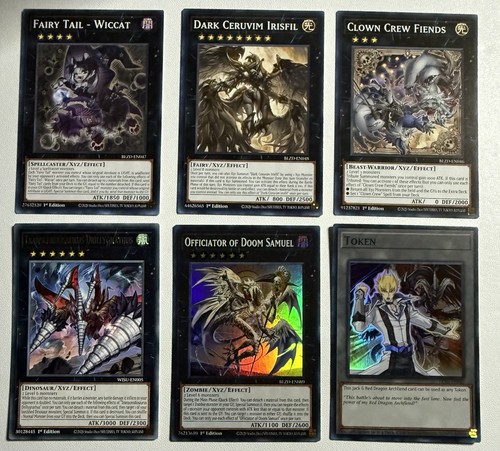 Yu-Gi-Oh! 6 Card Xyz Lot BLZD WISU Jack Red Dragon Token 1st Ed NM