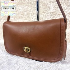 COACH Old Coach Shoulder Bag Leather Brown