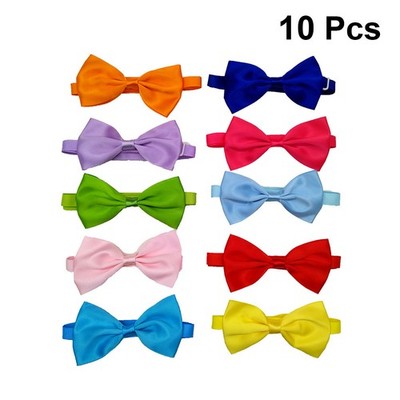 10pcs Haustier Bowknot Decor Pet Cat Bowknot Ornament (gemischte Farbe)